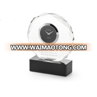 Crystal Glass Trophy Award Clock Crystal Award Clock of Desk Accessories