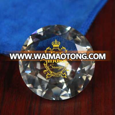 Bulk order Price 60mm Crystal Glass Diamond Custom Logo Engraving Wedding Souvenir Gifts